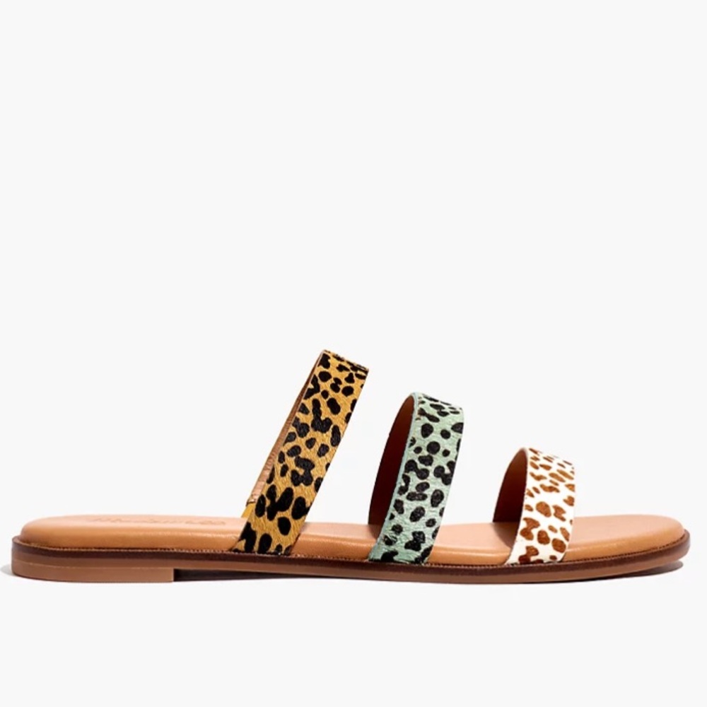 Madewell The Ilana Slide Sandal in Calf Hair - Picture 2 of 6
